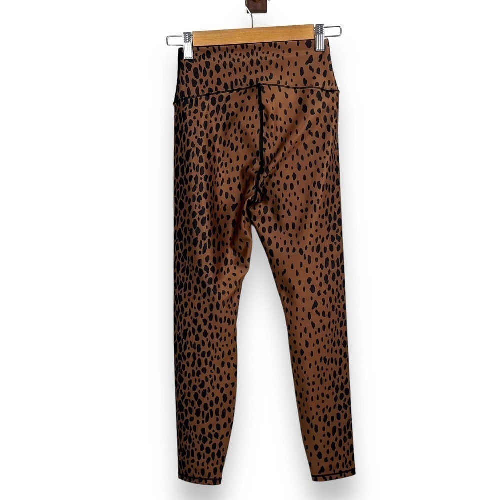 Good American Leggings Womens Small Black Cooper Cheetah High Waist Compression - Picture 9 of 12